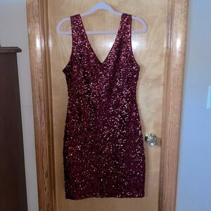 XL sequin red dress.